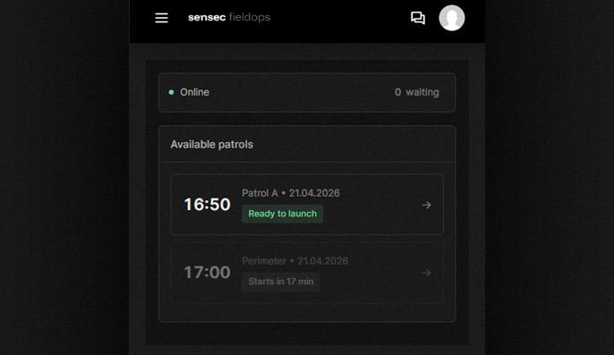 Guard field app showing task ownership and patrol execution